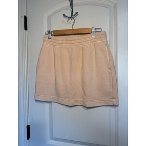 Aerie Sweatshirt Skirt Pink Terry Cloth Elastic Waist Pockets Size‎ S